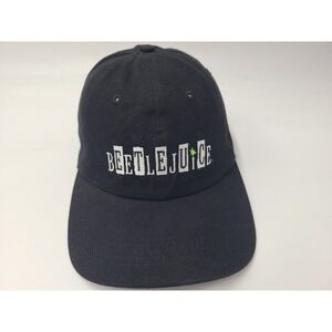 Vintage Beetlejuice The Musical It's Showtime Strapback Adjustable Hat Cap Black